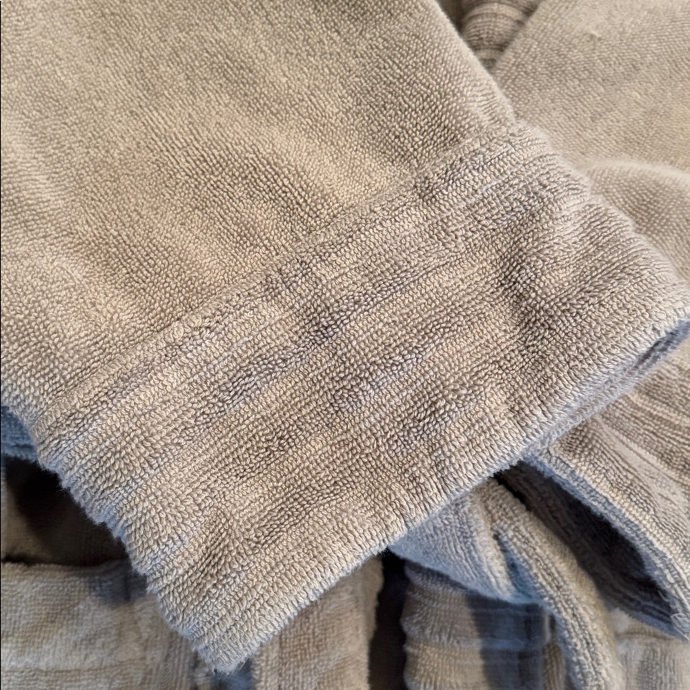 Pottery Barn Gray Terry Robe - Picture 3 of 8
